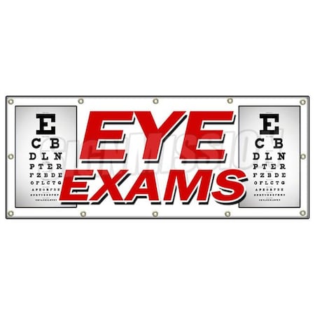 EYE EXAMS BANNER SIGN Optometrist Optician Glasses Prescription Lens